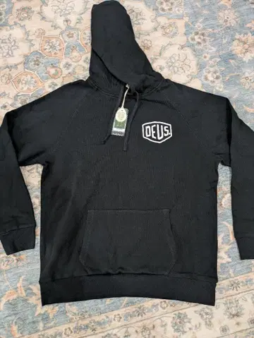 DEUS 블랙 후드티 XL 미사용 새상품