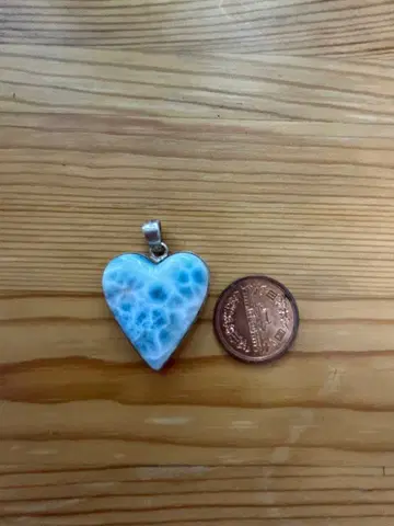 라리마 하트형 펜던트 파란색