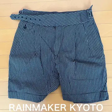 [ 새상품급 ] RAINMAKER KYOTO 스트라이프 하프 숏팬츠 48