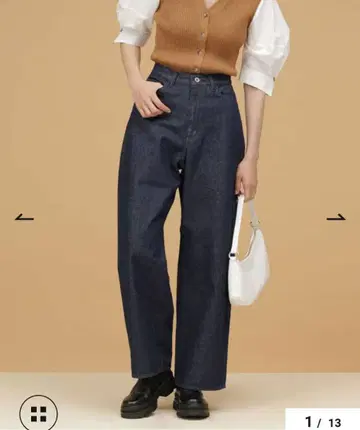 나노 유니버스 LB.03 하이웨스트 루즈 5P 데님 팬츠 데님