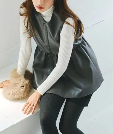 인조 가죽 페플럼 베스트