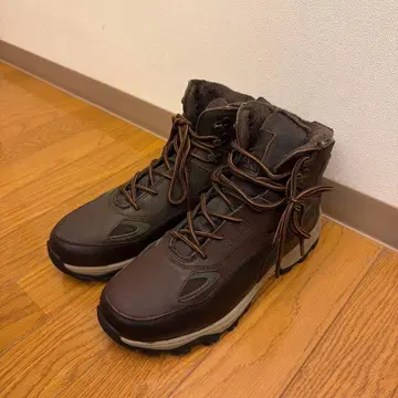 방수성 브라운 하이컷 신발