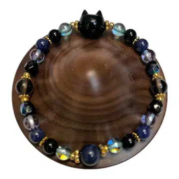 고양이 얼굴 참 포함 팔찌