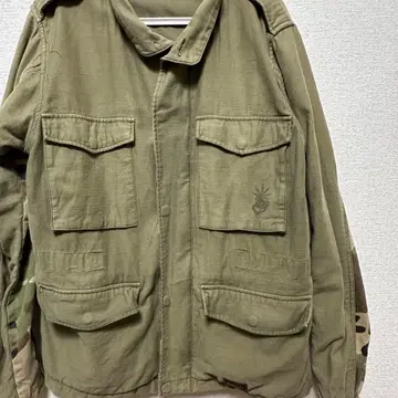 FUCT SSDD 필드 자켓 밀리터리 우드랜드 절개