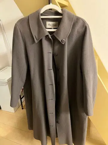 그레이 체스터 코트 스탠드 카라