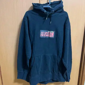 애플바움 박스 로고 풀오버 후드티 블랙 L