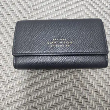 SMYTHSON 네이비 가죽 키케이스