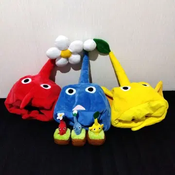 피크민 변신 모자 + 뽑기 봉제 인형 각 3종 세트