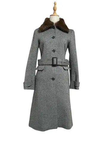 월드 SPB 롱 코트 옷깃 퍼 (토끼) 부착