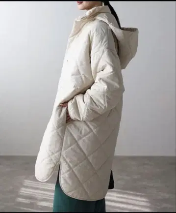 사키시마 도쿄 충전솜 다이아 퀼팅 코트 아우터