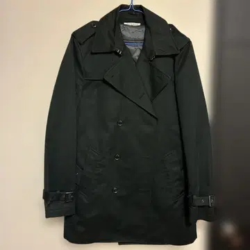 그린 레이블 릴랙싱 블랙 트렌치코트 M