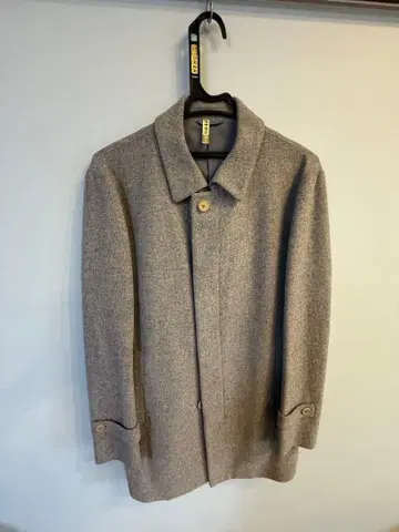 Calvin Klein 그레이 체스터 코트 울 혼방