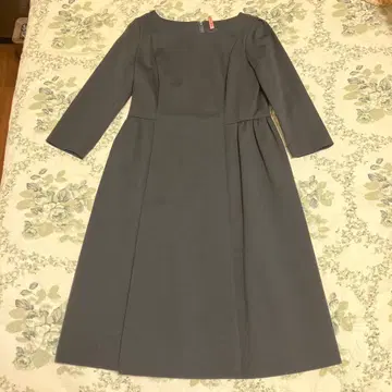 UNTITLED 네이비 긴팔 무릎 아래 원피스