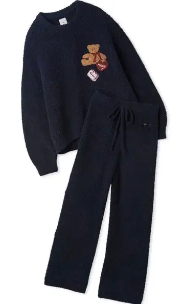 젤라또피케 베비모코 베어 사가라 풀오버 & 롱 팬츠 세트 네이비