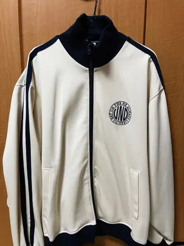 아이보리 네이비 집업 자켓