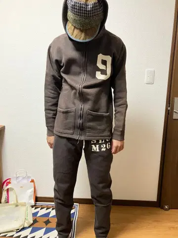 더블 워크 맨투맨 상하의 세트