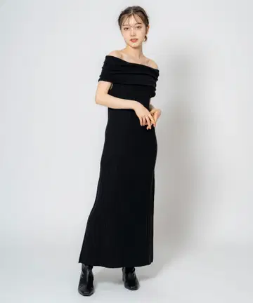 Noela 버사 카라 니트 원피스