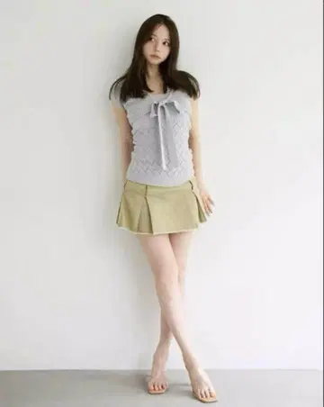 andmary Mary 로고 코튼 스커트