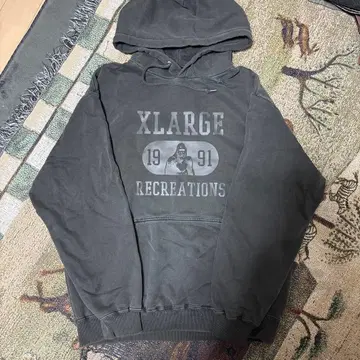 XLARGE 1991년 디자인 그레이 후드티 L