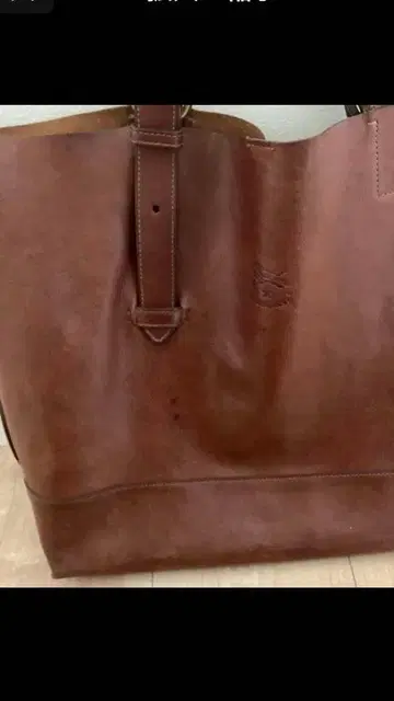 재판매 가격 인하! 브라운 가죽 토트백