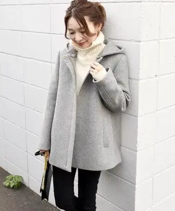 [ 새상품급 ] SHIPS*카쥬 후드 부착 미디 기장 코트