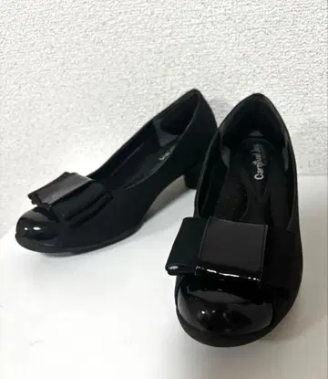 Carnival Joy 여성용 펌프스 리본 23cm EEE 블랙