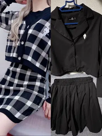 [ NieR 셋업 2종 세트 ] 니트 셋업 스커트