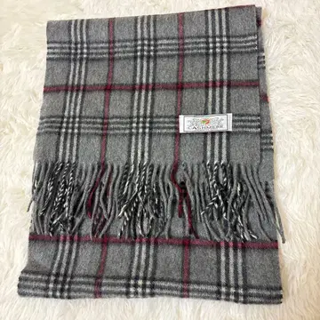 캐시미어 100% 노바 체크 패턴 머플러 그레이