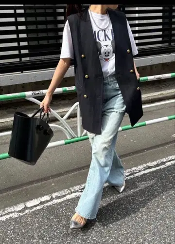 라운지 드레스 헤링본 지레 자켓 베스트