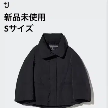 [미사용 새상품] 유니클로+J 하이브리드 다운 자켓 블랙 S 사이즈
