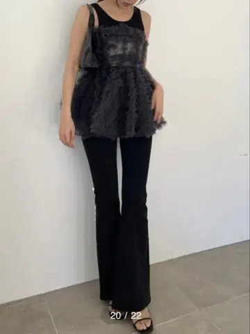 스나이델 플레어 데님 블랙 0