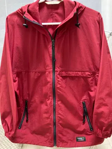 L.L. Bean 크림슨 나일론 후드티 남성용 M