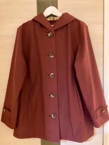 L.L.Bean 새상품급 후드 부착 버건디 아우터 M 여성용