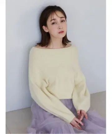 SNIDEL 오프숄더 니트