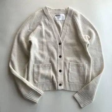 MHL. 마가렛호웰 니트 가디건 린넨 코튼 두꺼운 원단