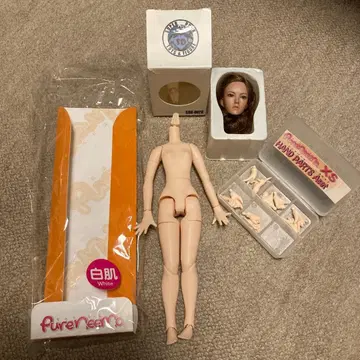 퓨어니모 화이트 스킨 인형 & 핸드 파츠 XS & 헤드셋