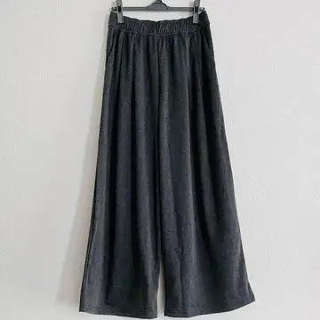 H&M 헤링본 와이드 이지 팬츠 다크 그레이 S 트위드 미사용