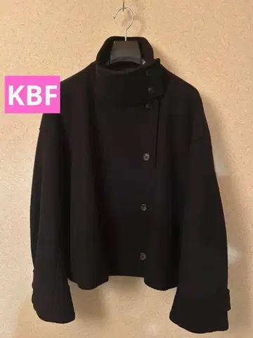 KBF 스탠드넥 숏코트 피코트 2WAY