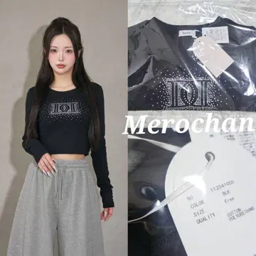 다리치 샤이니 DD 로고 컴팩트 롱 T셔츠 블랙 FREE