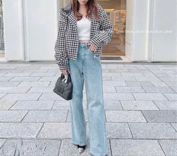 Rady 하운드투스 체크 패턴 후디 블루종 야마다 LASUD