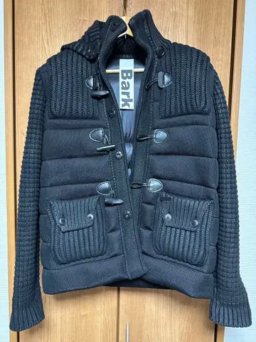 Bark 더플 코트 니트&다운 BLACK