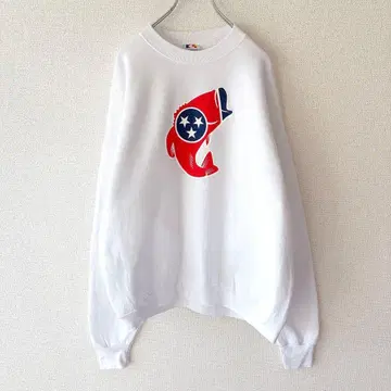 CASTAWAYS 피쉬 프린트 물고기 테네시주 깃발 아메카지 화이트 XL