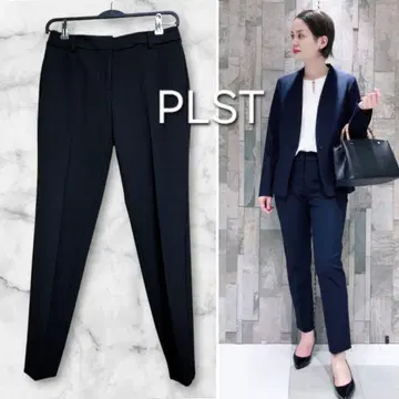 새상품급 PLST 브러쉬드 백 스틱 팬츠 M 사이즈 블랙 띠어리