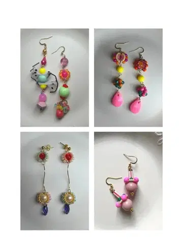 모모차로스님 :*+. 4점 모음 핸드메이드 귀걸이