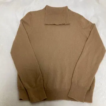 UNIQLO 캐시미어 100% 터틀넥 니트 스웨터 M 베이지