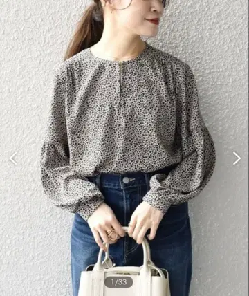 ships 프론트 부품 프린트 블라우스