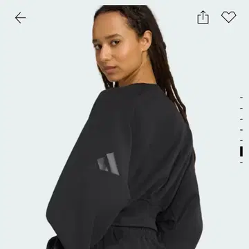 adidas 블랙 크롭 맨투맨 XL