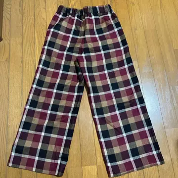 BLUE LABEL CRESTBRIDGE 체크 무늬 와이드 팬츠 38