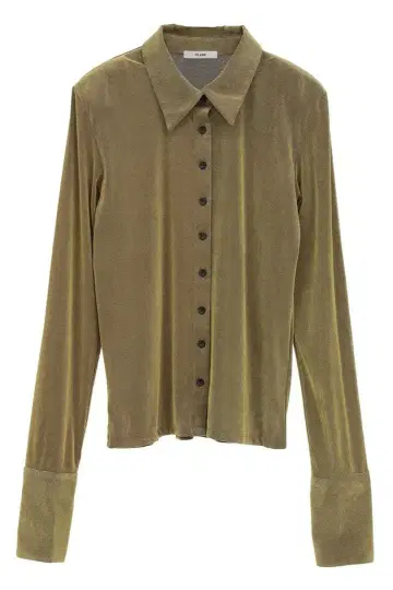 CLANE 튤 플로키 셔츠 그린 새상품급