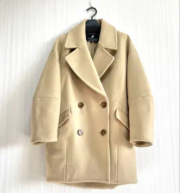 SNIDEL 베이지 더블 브레스트 코트